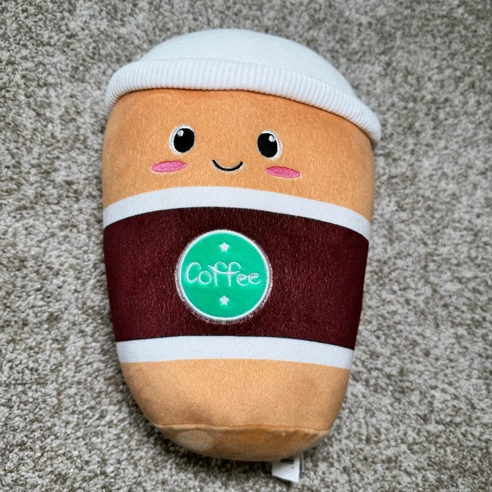 Linzy Toys Smoochy‎ Pals Coffee Cup Plush 12 Inch Squishy Latte Stuffed Animal
